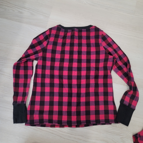 VICTORIA SECRET Pink And Black Thermal Pajama Set Size Small - Picture 7 of 10